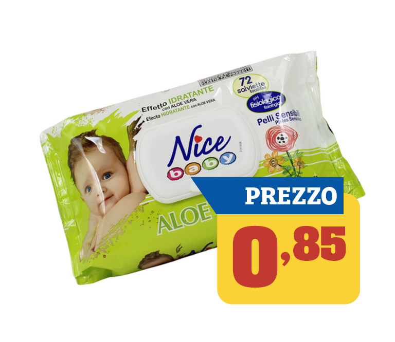 Nice salviette baby aloe vera